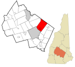 Merrimack County New Hampshire incorporated and unincorporated areas Loudon highlighted